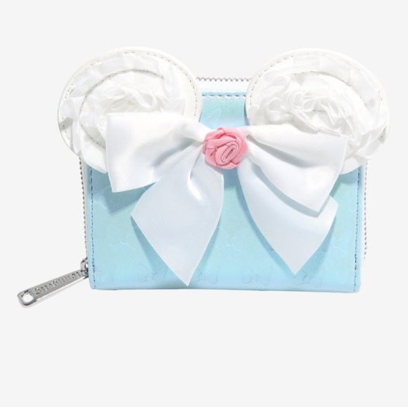Minnie Ruffle Ears Loungefly Mini Backpack And Wallet Set - Picture 6 of 9